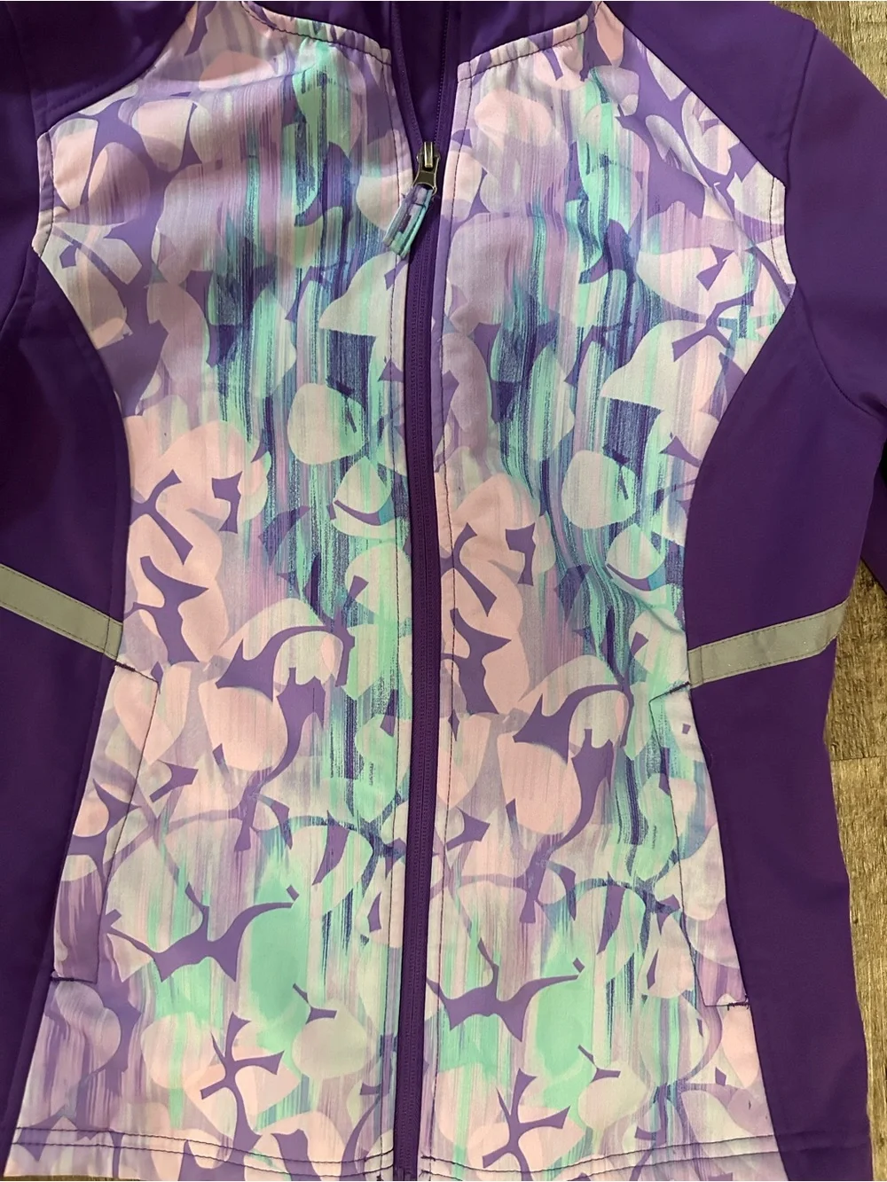Free Country Girls Purple Softshell Fleece Lined Hooded Jacket Size 10/12